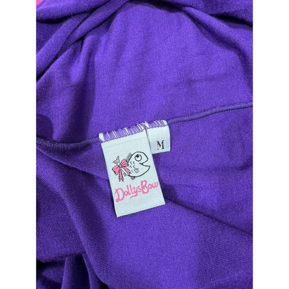 Dollys Bow Sofia Princess Women’s Tank Top Size Medium, Purple With Pink Bow! - Picture 5 of 6